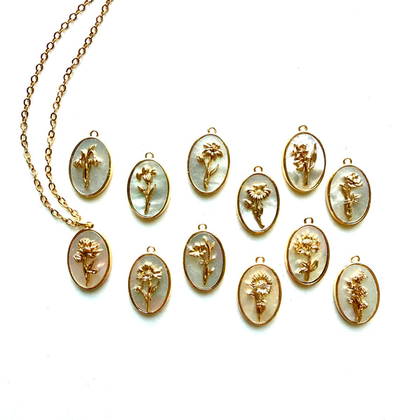 Birth Flower Necklace