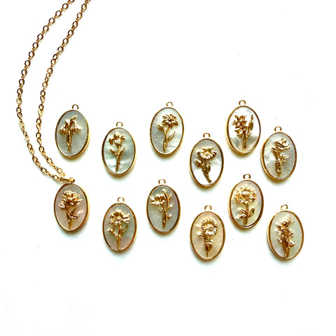 Birth Flower Necklace