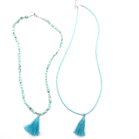 T is for Two Turquoise Tassels